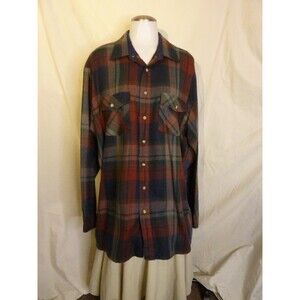 Van Heusen Men's Flannel Checked Shirt-2 Pocket-Black & Red-XLT